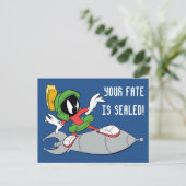 MARVIN DE MARTIAN™ Riding Rocket Briefkaart (Staand voorkant)
