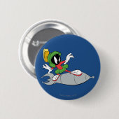 MARVIN DE MARTIAN™ Riding Rocket Ronde Button 5,7 Cm (Voorkant /achterkant)