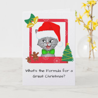 Marvin de Wiskundekat Grappige Kerstkaart Kaart