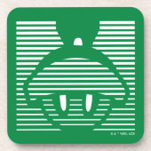 MARVIN HET MARTIAN™ Gestreept pictogram Bier Onderzetter (Voorkant)