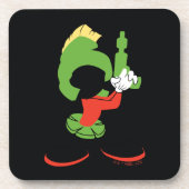 MARVIN HET MARTIAN™ silhouet met raygun Bier Onderzetter (Voorkant)