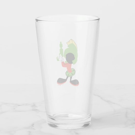 MARVIN HET MARTIAN™ silhouet met raygun Glas (Achterkant)