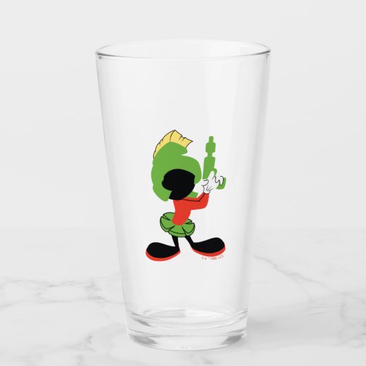 MARVIN HET MARTIAN™ silhouet met raygun Glas (Voorkant)