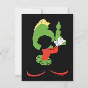 MARVIN HET MARTIAN™ silhouet met raygun Notitiekaartje