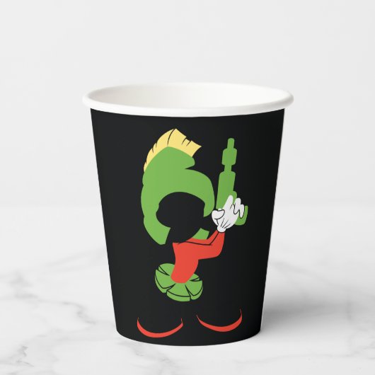 MARVIN HET MARTIAN™ silhouet met raygun Papieren Bekers (Achterkant)
