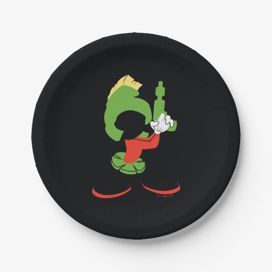 MARVIN HET MARTIAN™ silhouet met raygun Papieren Bordje (Voorkant)