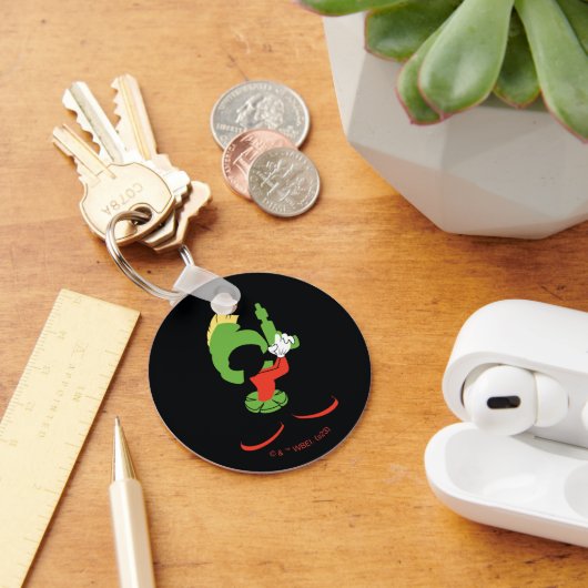 MARVIN HET MARTIAN™ silhouet met raygun Sleutelhanger (Bureau)