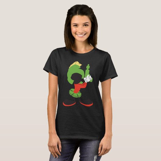 MARVIN HET MARTIAN™ silhouet met raygun T-shirt (Voorkant volledig)
