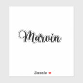 Marvin Naam - Handgeschreven kalligrafie Sticker (Vel)