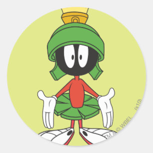 MARVIN THE MARTIAN™ armen open Ronde Sticker