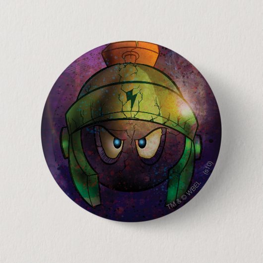 MARVIN THE MARTIAN™ Battle Hardened Ronde Button 5,7 Cm (Voorkant)
