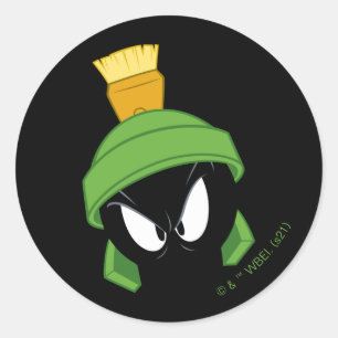 MARVIN THE MARTIAN™ Boze Gezicht Ronde Sticker