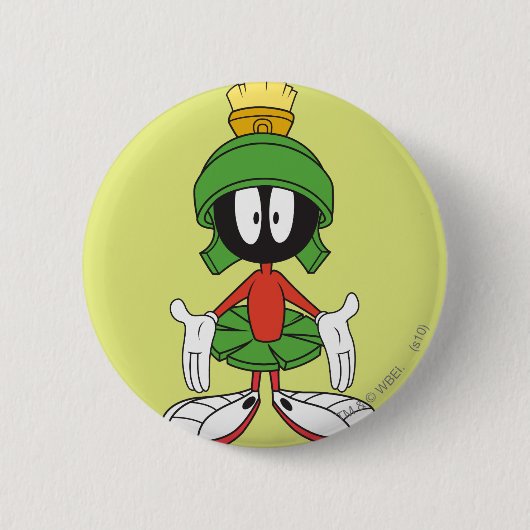 MARVIN THE MARTIAN™ Confused Ronde Button 5,7 Cm (Voorkant)