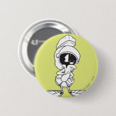 MARVIN THE MARTIAN™ DENK RONDE BUTTON 5,7 CM (Voorkant /achterkant)