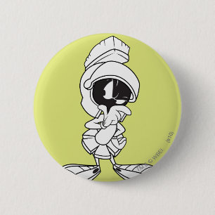 MARVIN THE MARTIAN™ DENK RONDE BUTTON 5,7 CM