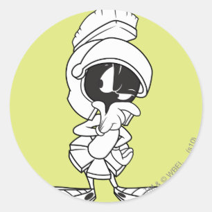 MARVIN THE MARTIAN™ Denkend Ronde Sticker