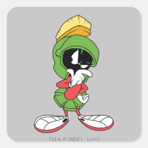 MARVIN THE MARTIAN™ Denkend Vierkante Sticker