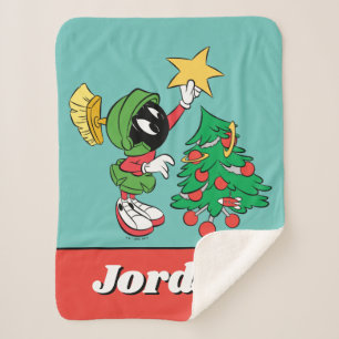 MARVIN THE MARTIAN™ DIE ster op boom zet Sherpa Deken