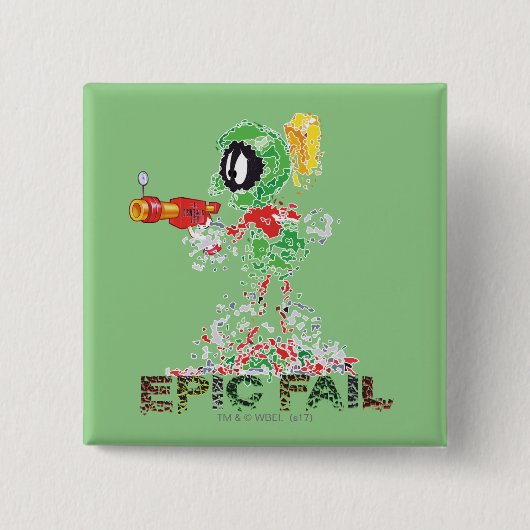 MARVIN THE MARTIAN™ Epic Fail Vierkante Button 5,1 Cm (Voorkant)