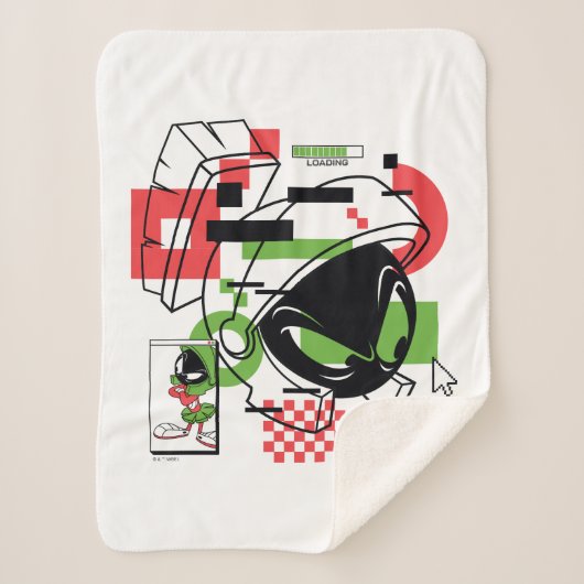MARVIN THE MARTIAN™ Glitch Sherpa Deken (Voorkant)
