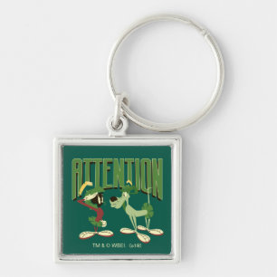 MARVIN THE MARTIAN™ & K-9 "Attentie" Sleutelhanger