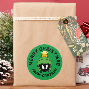 MARVIN THE MARTIAN™ Mad   Vrolijk kerstfeest Ronde Sticker