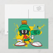 MARVIN THE MARTIAN™ met een laser Briefkaart (Voorkant / Achterkant)