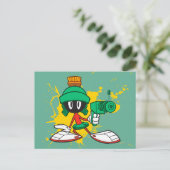 MARVIN THE MARTIAN™ met een laser Briefkaart (Staand voorkant)
