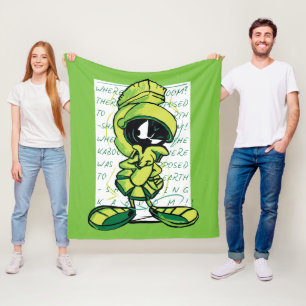 MARVIN THE MARTIAN™ Quote Sketch Fleece Deken