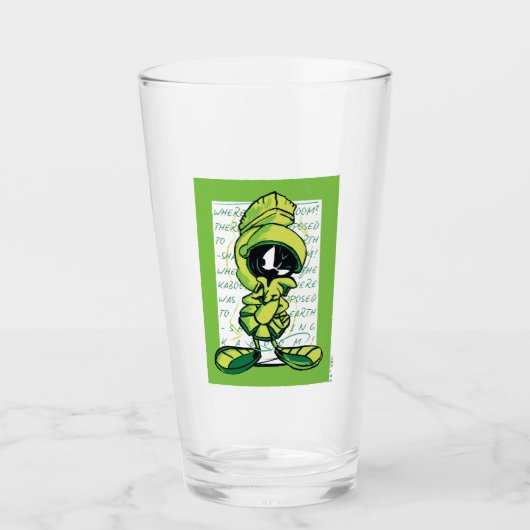 MARVIN THE MARTIAN™ Quote Sketch Glas (Voorkant)