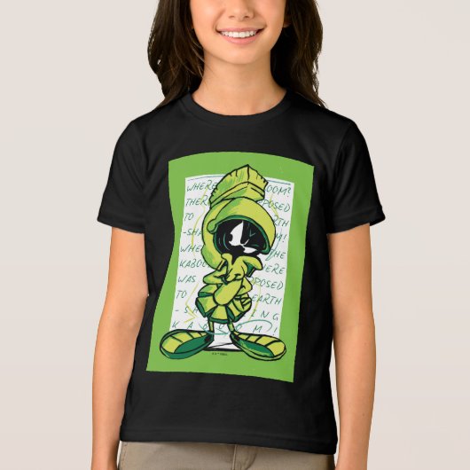 MARVIN THE MARTIAN™ Quote Sketch Tri-Blend Shirt (Voorkant)