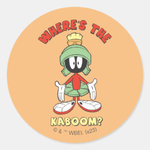 MARVIN THE MARTIAN™ Waar is de Kaboom? Ronde Sticker