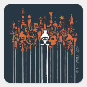 MARVIN THE MARTIAN™ Wapens of Mass Destruction Vierkante Sticker