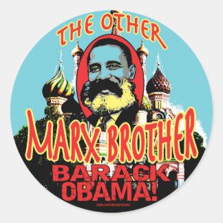 Marx Brother anti Obama Shirt Ronde Sticker