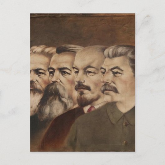 Marx, Engels, Lenin, and Stalin Briefkaart (Voorkant)