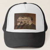 Marx, Engels, Lenin en Stalin Trucker Pet (Voorkant)