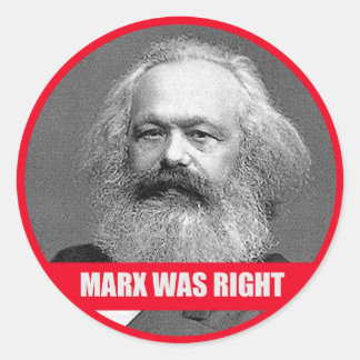 Marx had gelijk ronde sticker