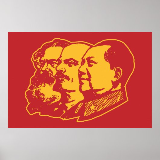 Marx Lenin Mao Portrait Poster (Voorkant)