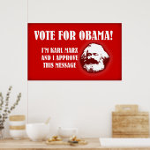 Marx voor Obama Poster (Keuken)