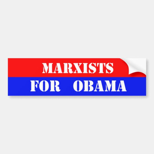 marxisten voor obama bumpersticker (Voorkant)