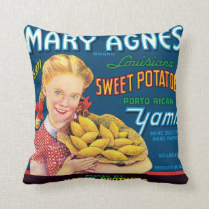 Mary Agnes Louisiana -  label voor zoete aardappel Kussen