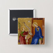 Mary and Angel of Annunciation Vierkante Button 5,1 Cm (Voorkant /achterkant)
