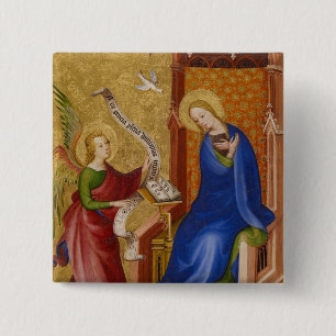 Mary and Angel of Annunciation Vierkante Button 5,1 Cm