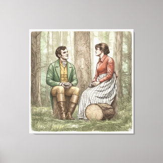 Mary and Tom in "The Other Bennet Sister" Canvas Afdruk