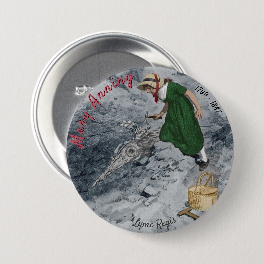 Mary Anning Button #1 (Voorkant /achterkant)
