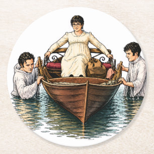 Mary Bennet's ultieme bootreis  Ronde Kartonnen Onderzetter