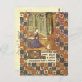 Mary bezoekt haar neef Elizabeth, middeleeuws Briefkaart (Voorkant / Achterkant)