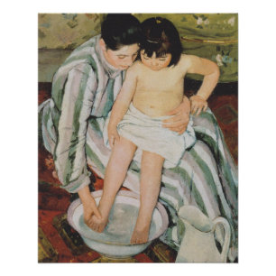 Mary Cassatt Child's Bath Painting Perfect Poster