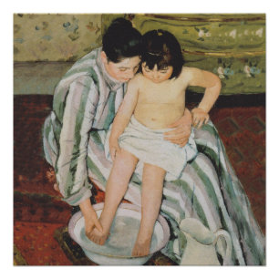 Mary Cassatt Child's Bath Painting Perfect Poster