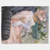 Mary Cassatt - De beker van Tea Fleece Deken (Voorkant (Horizontaal))